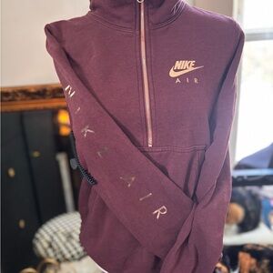 Nike Women’s Rose Gold Metallic Air Half-Zip Hoodie Small